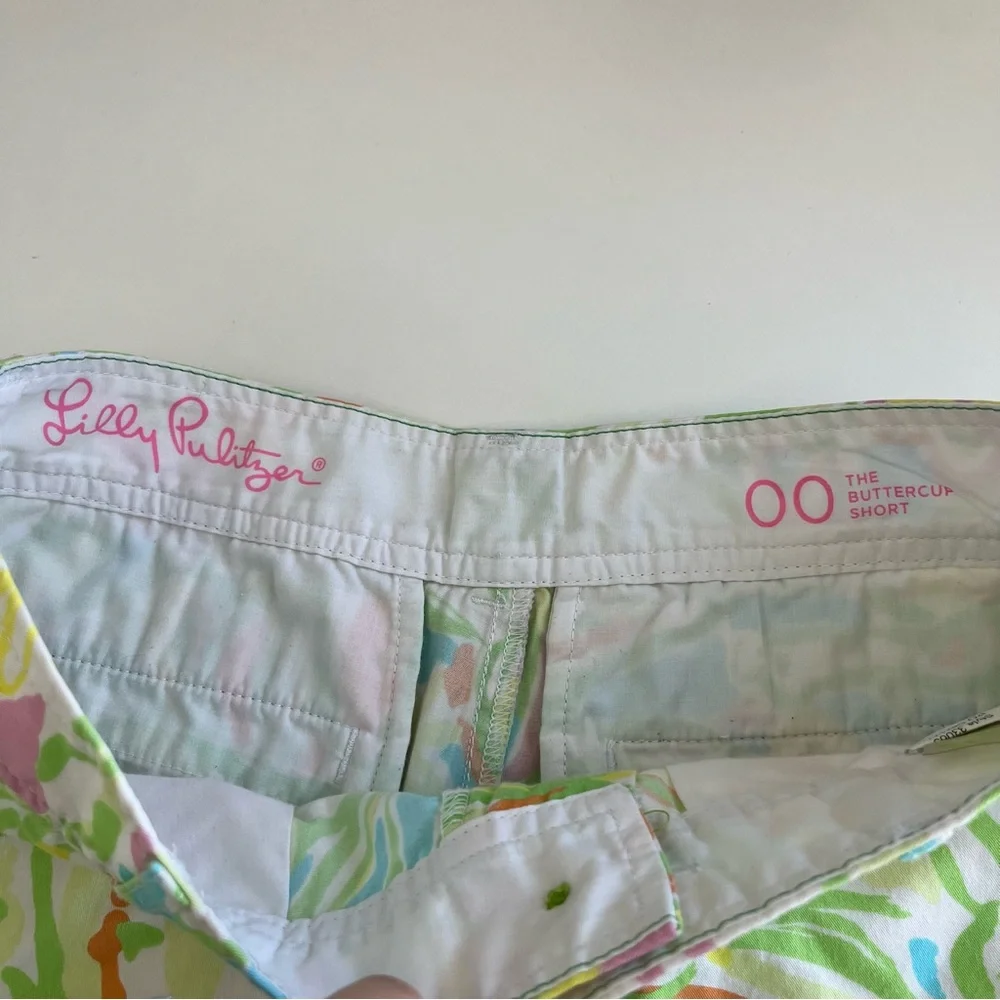 Lilly Pulitzer Women’s Elephant Ears Buttercup‎ Shorts 00 scalloped preppy